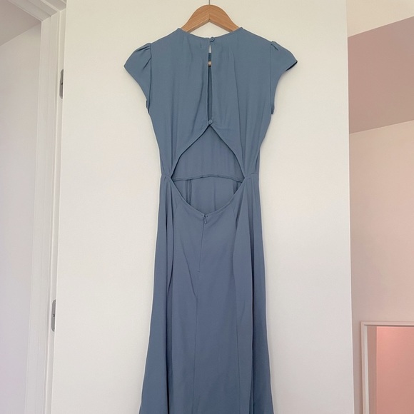 New Petite Reformation Gavin Dress Morning Glory - Picture 7 of 7